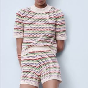 Zara NWT striped knit top